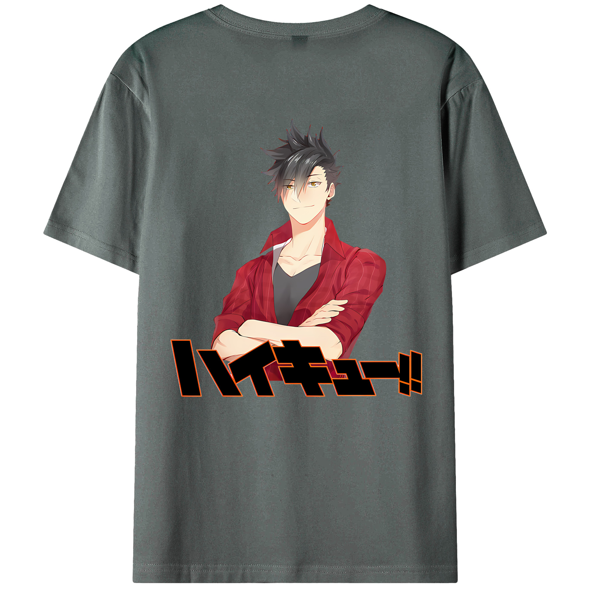 （画像用） ハイキュー!! Haikyu!! 綿100％ メンズ半袖Tシャツ（バックプリント） 通気性